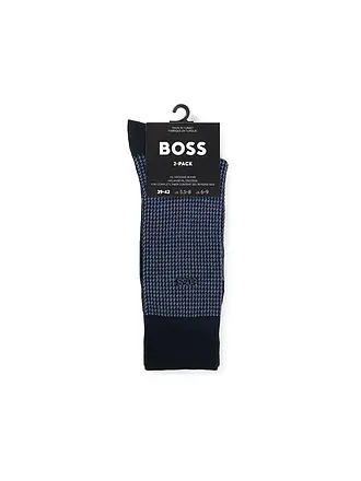 BOSS | Lot de 2 paires de chaussettes charcoal | dunkelblau
